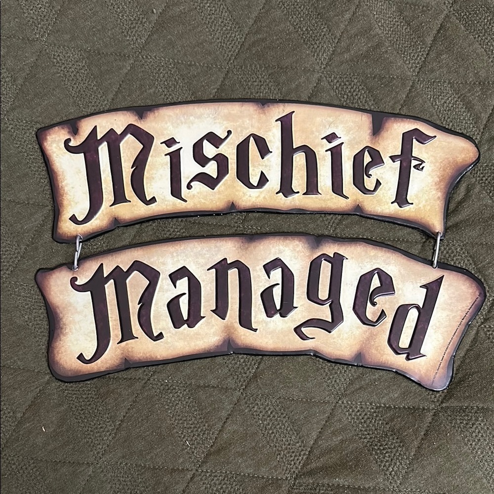 Mischief Managed Harry Potter Wall Sign